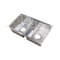 Lippert 27X16X7 DOUBLE BOWL LEVEL BREAK SINK; R10 CORNERS; STAINLESS STEEL 304 385314 - alternate 1